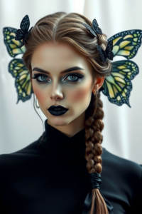Gothic Butterfly Hair Braid