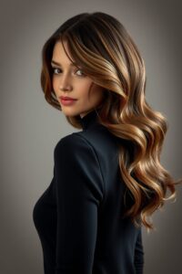 Glamorous Side-Swept Waves