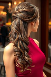 Half-Up, Half-Down with Twists