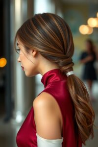 Loose, Low Ponytail with Volume