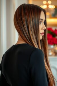 Sleek, Straight High Shine Look