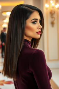 Straight with a Center Part