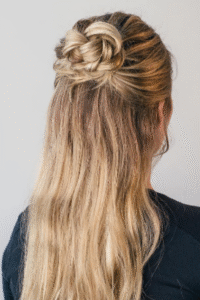 Half-Up Braided Bun