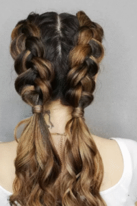 Dutch Braid Pigtails