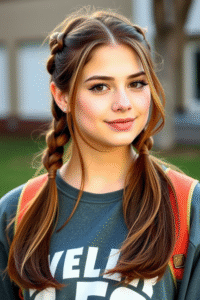 Dutch Braid Pigtails