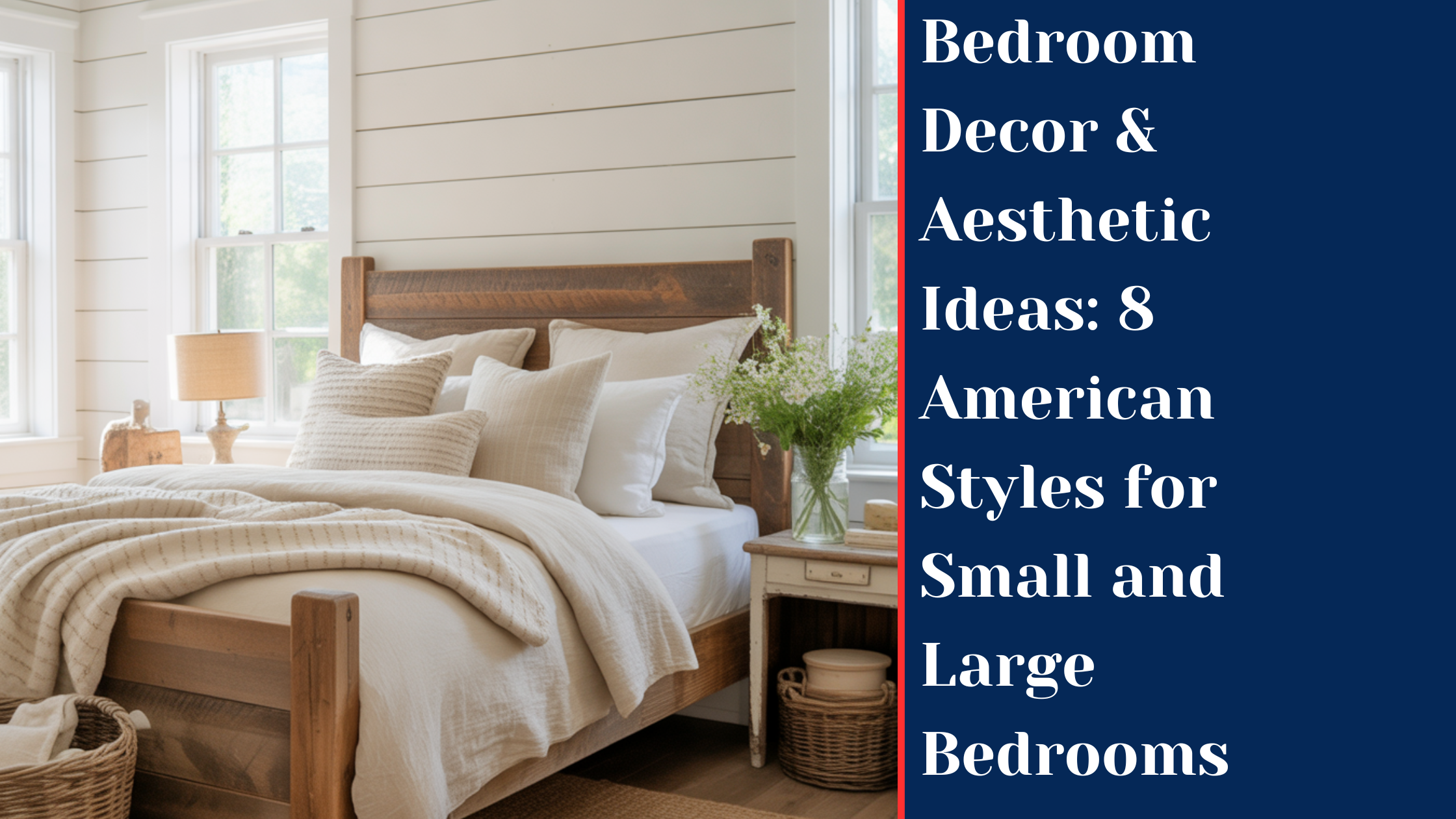 Bedroom Decor & Aesthetic Ideas: 8 American Styles for Small and Large Bedrooms
